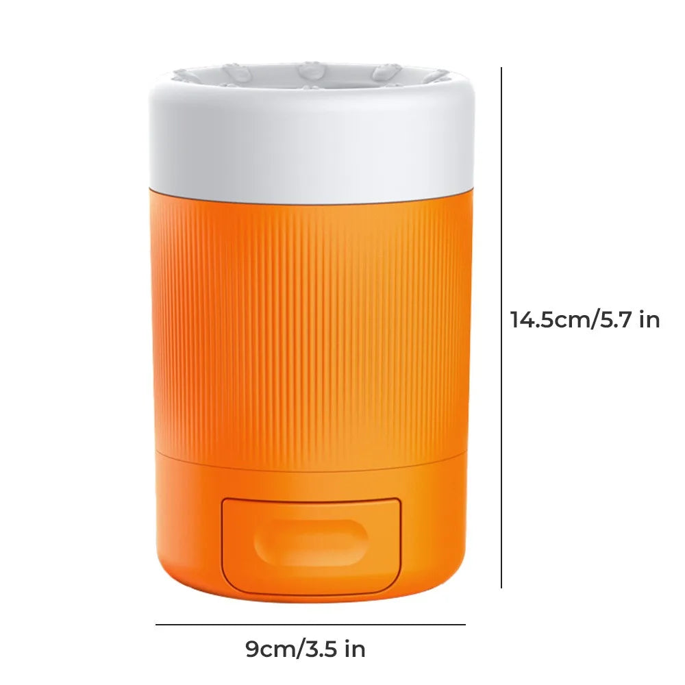 Portable Dog Paw Washer Cup Pet Foot Cleaning Tool with Silicone Brush Quick Mud Removal for Home Travel Outdoor Use