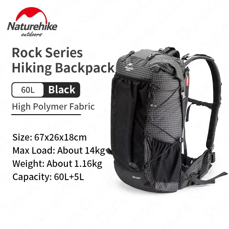 Naturehike Outdoor Mountaining Backpack Waterproof High Capacity Sports Climbing Ultralight Hiking Travel Bag With Rain Cover