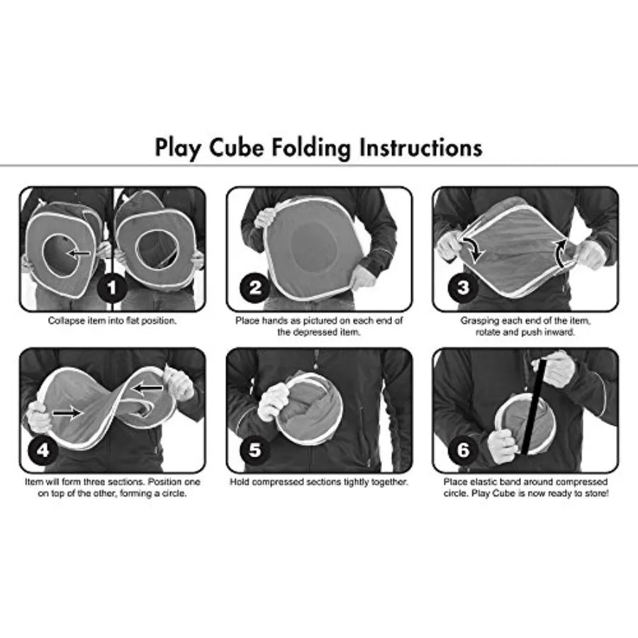 Safari Jungle Cat Play Set, Collapsible Pop-Up Cat Toys Combo with Cube, Tunnel and Hideout, Interactive Indoor Kitty Playhouse