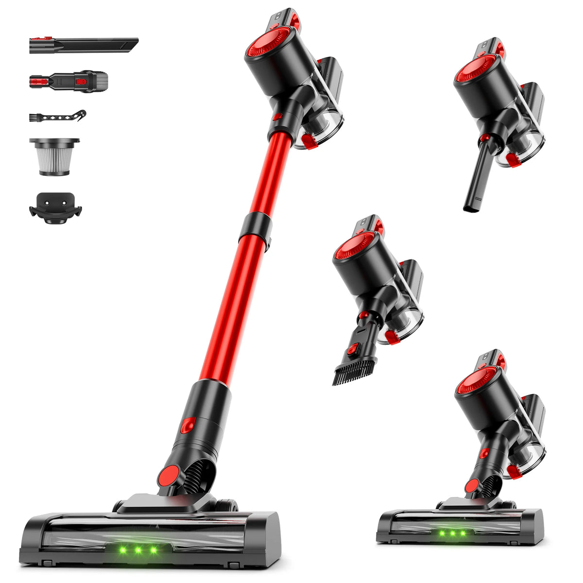 Honki 78KPa Powerful Cordless Vacuum Cleaner LED Display 45Mins Self Standing Stick Vacuum 1.5L Large Dust Cup for Pet Hair Carpet Floor