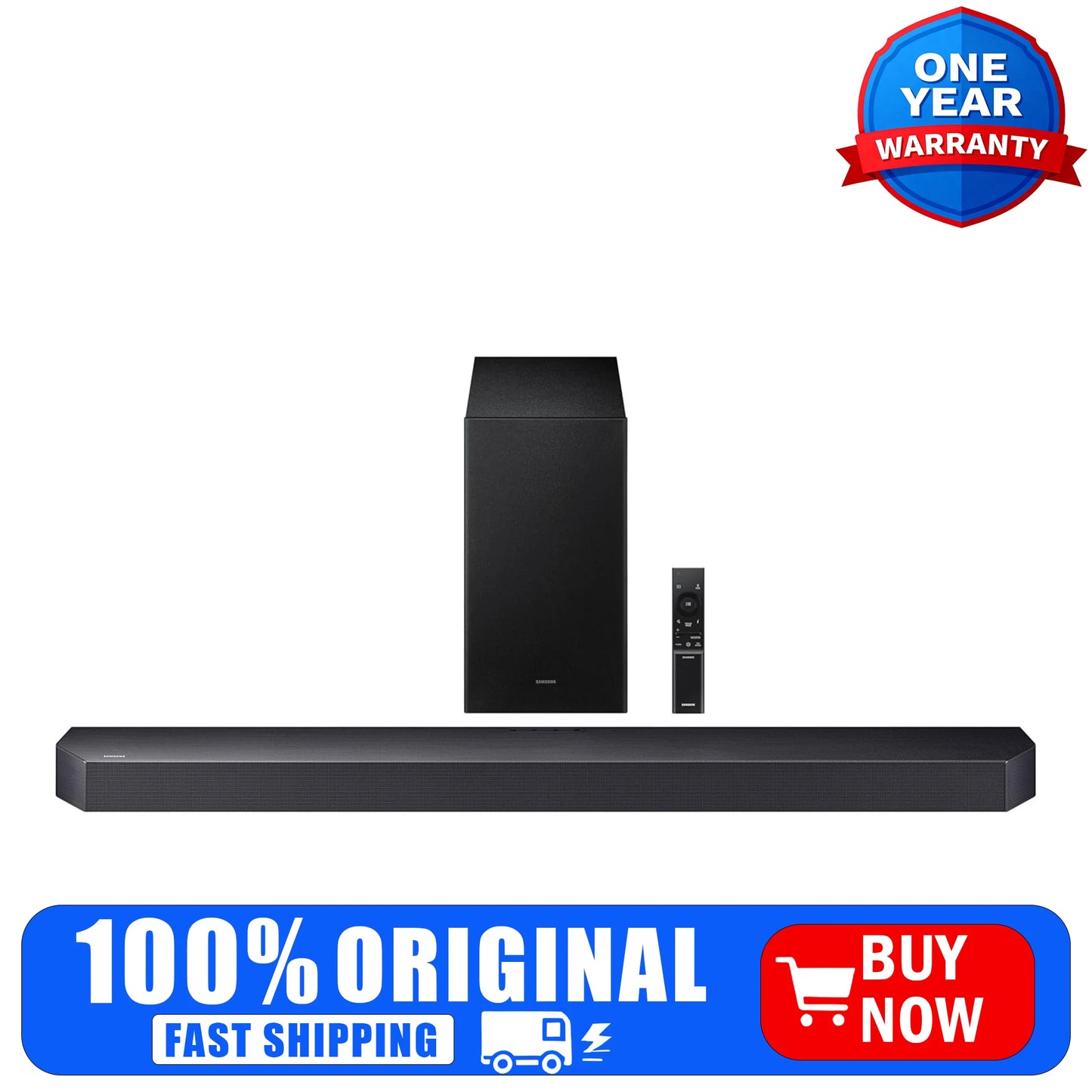 Samsung HW-Q600F/ZP Q-Series 3.1.2CH Soundbar with Subwoofer, Black, Dolby Atmos, Wireless Home Theater System