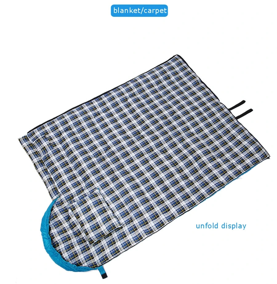 Desert&Fox Soft Flannel Sleeping Bags with Pillow for Adult Kids Winter Sleeping Bag Warm Lining Hiking Camping Bags with Sack