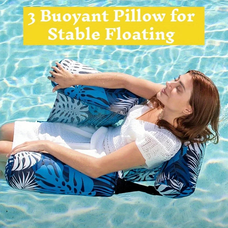 JOYFY 1/2 Pack Inflatable Pool Chair Leaf Floating Lounger Adult Pool Float Water Floating Chair for Summer Party Beach Lake