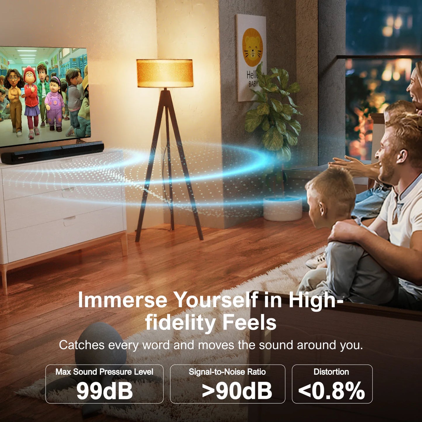 ULTIMEA 2.2ch Sound Bar for Smart TV,  2-in-1 Detachable Sound Bar for TV, App, Bluetooth 5.3 TV Soundbar, 2025 Upgraded