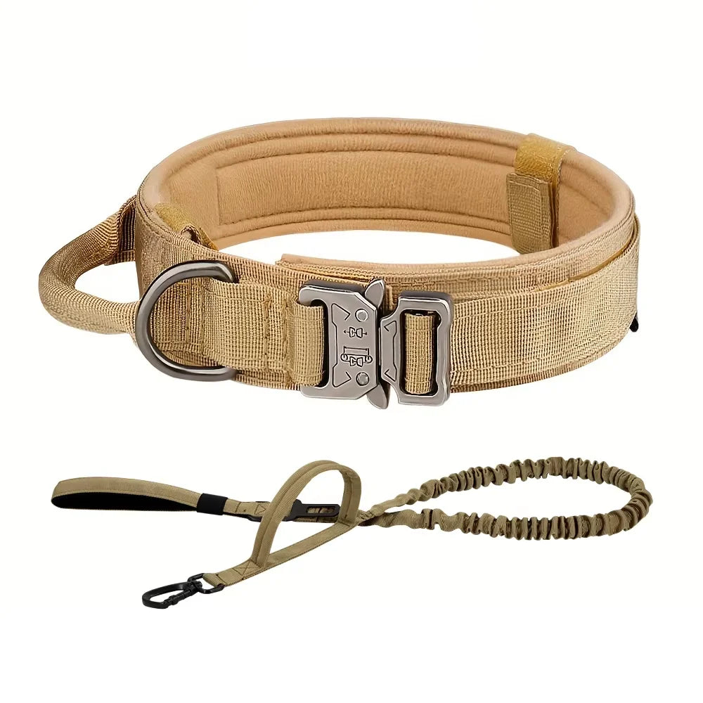 Dog Training Collar Adjustable Tactical Dog Collar And Leash Set Control Handle Pet Lead Collar For Small Big Dogs