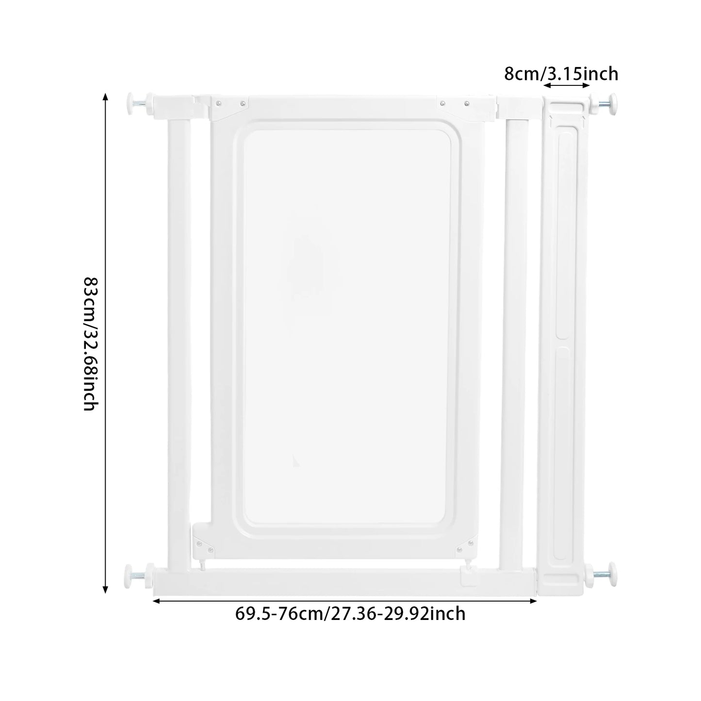 Pet Gate Applicable Width Range 69.5–84 cm, Safe Pet Gate, Clear Pet Gate