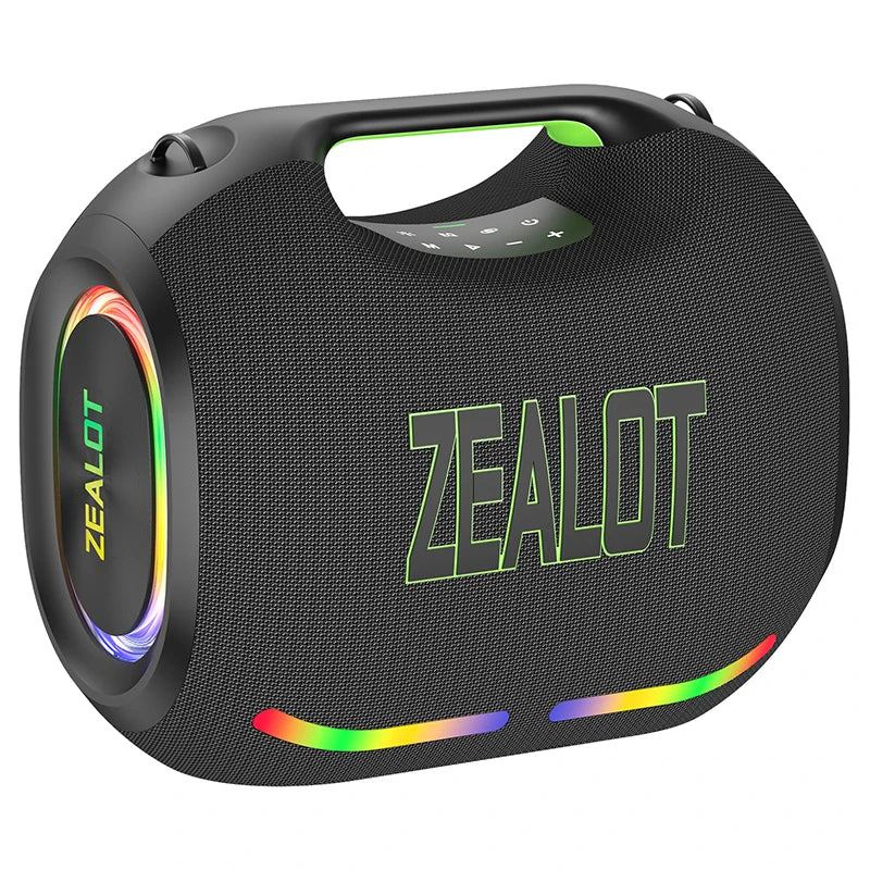 ZEALOT-ZE21 400W Big Power Wireless Bluetooth Peaker Outdoor Portable 48000mAh Long Battery With RGB Color Lights TWS Subwoofer High Volume Waterproof Bluetooth Speaker