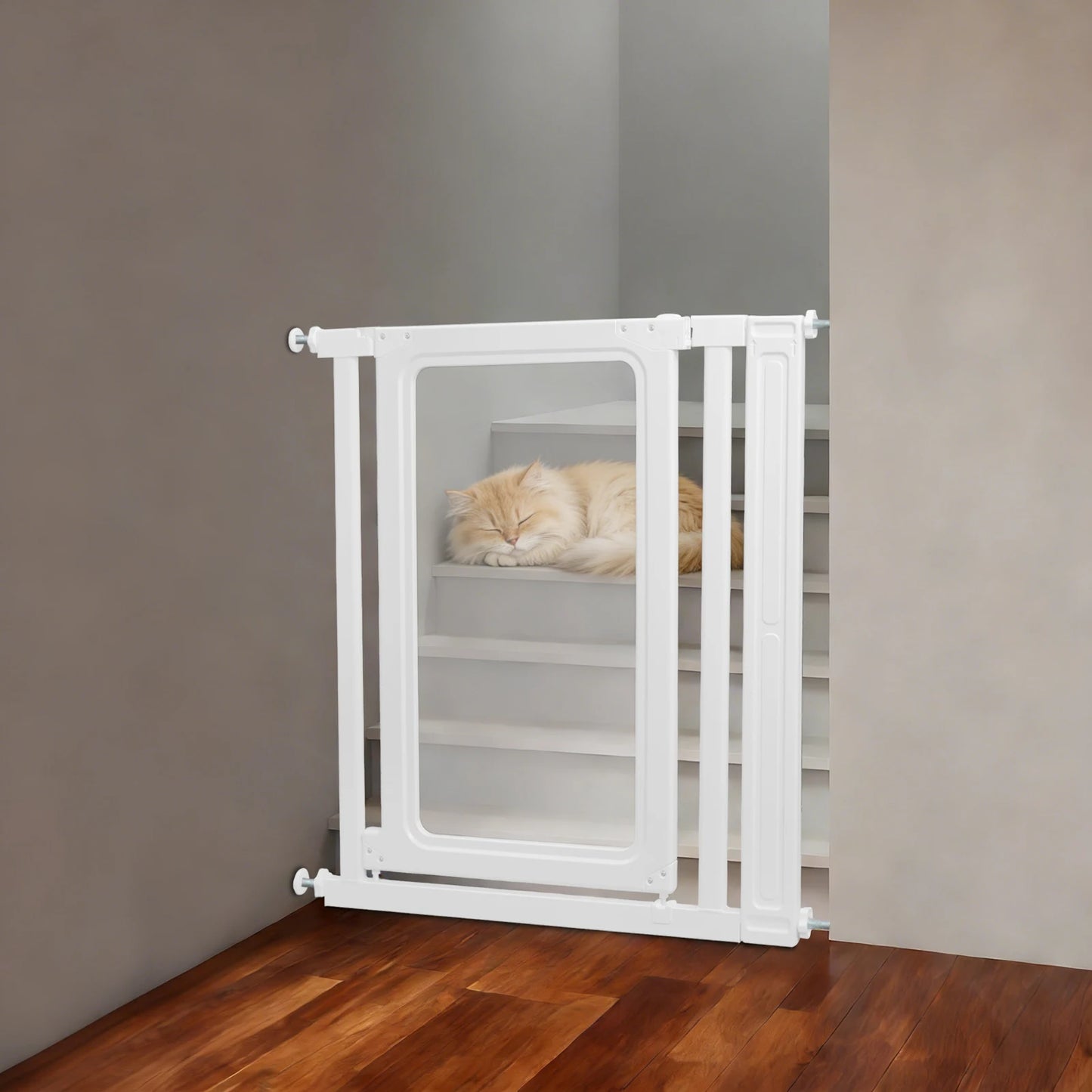 Pet Gate Applicable Width Range 69.5–84 cm, Safe Pet Gate, Clear Pet Gate