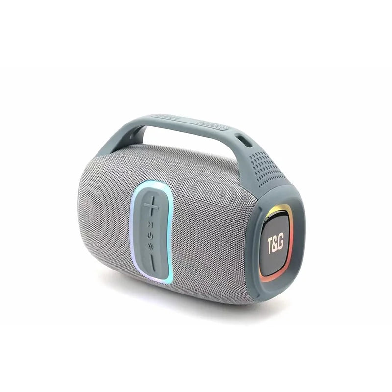 T&G Portable Bluetooth Wireless Speaker 24W HD Stereo Sound Colorful LED Lights IPX4 Waterproof 3600mAh Battery Outdoor Speake