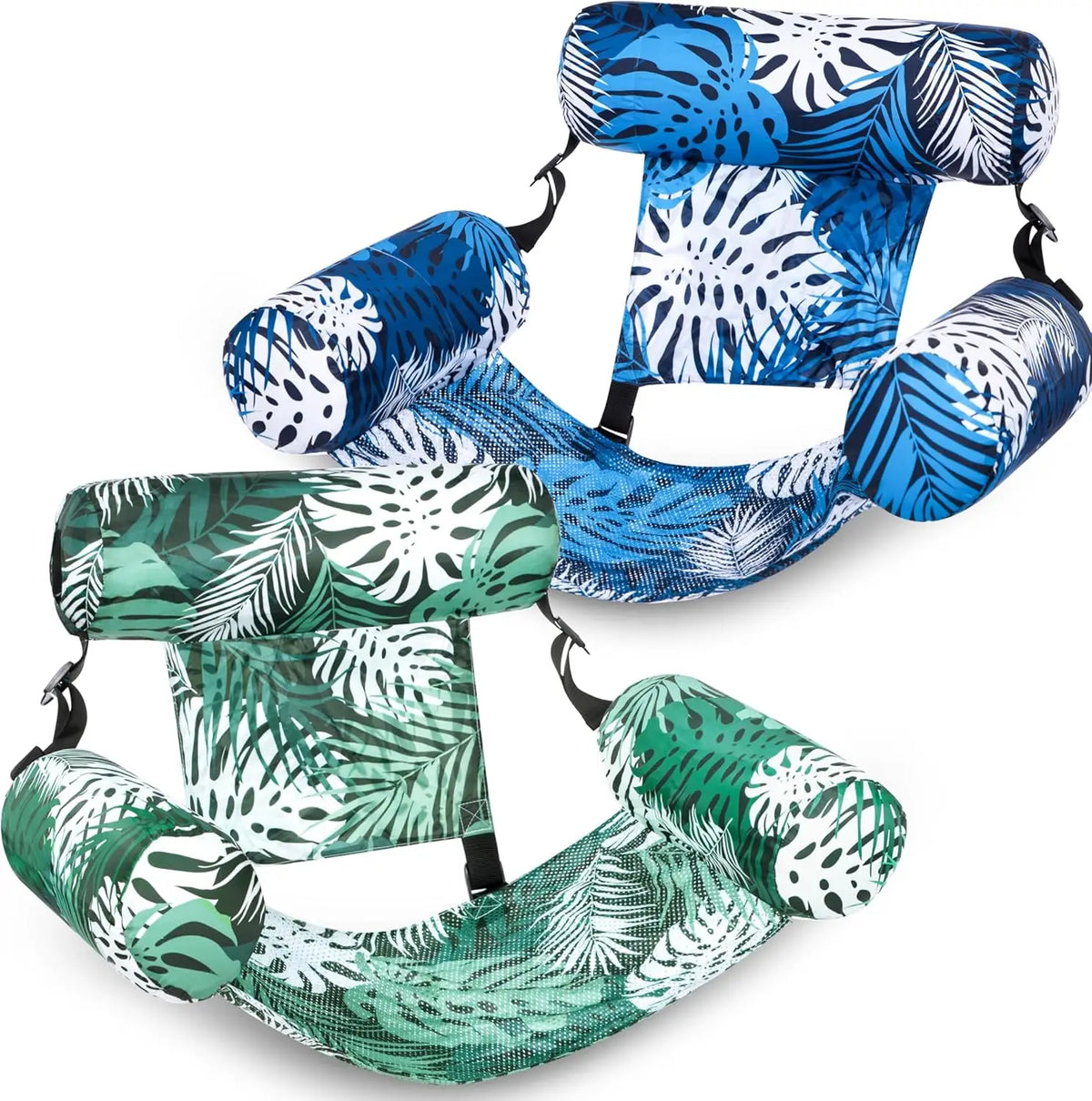 JOYFY 1/2 Pack Inflatable Pool Chair Leaf Floating Lounger Adult Pool Float Water Floating Chair for Summer Party Beach Lake