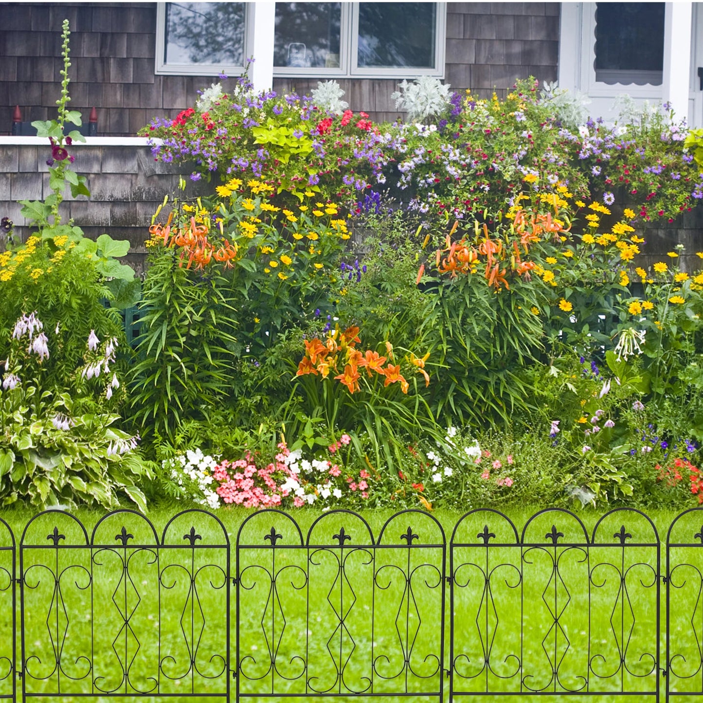 5 Pieces Outdoor Rustproof Metal Garden Border  Fence Landscape Wire Fencing