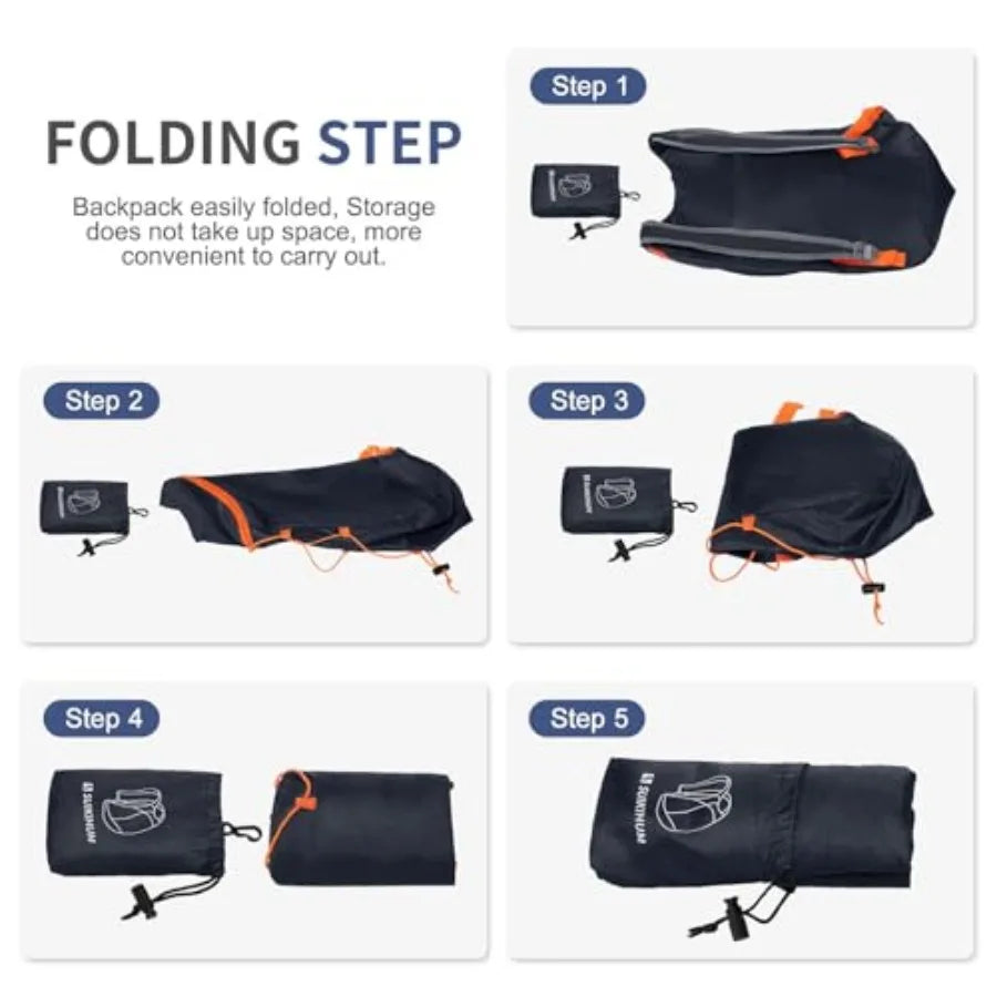 20L Hiking-Daypack Lightweight Foldable Travel Packable Backpack for Camping Cycling Outdoor