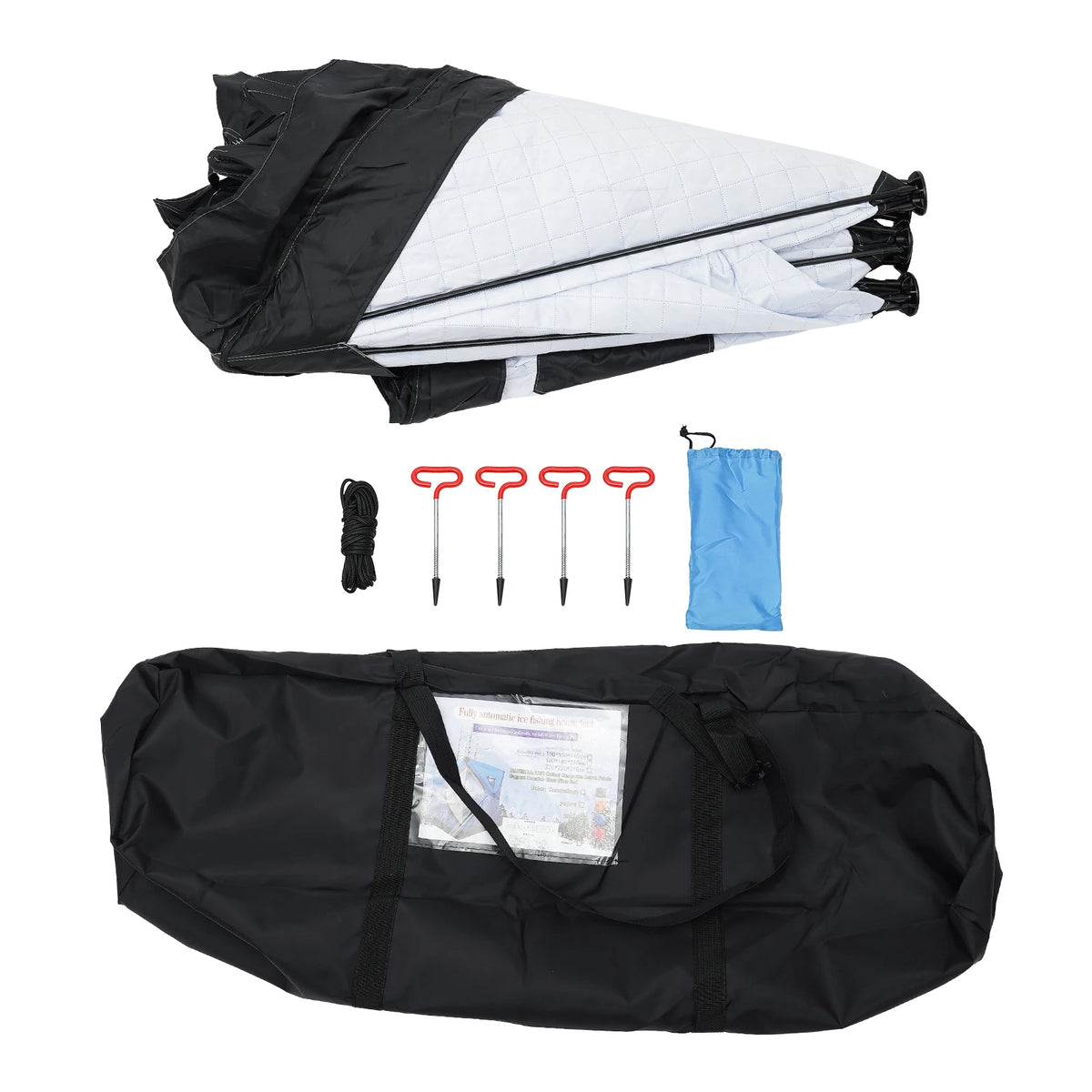 Orange/Blue/Red/Camouflage Ice Fishing Tent Outdoor Square Thermal Shelter Dual Zipper Windproof Tent for Camping Hiking Fishing