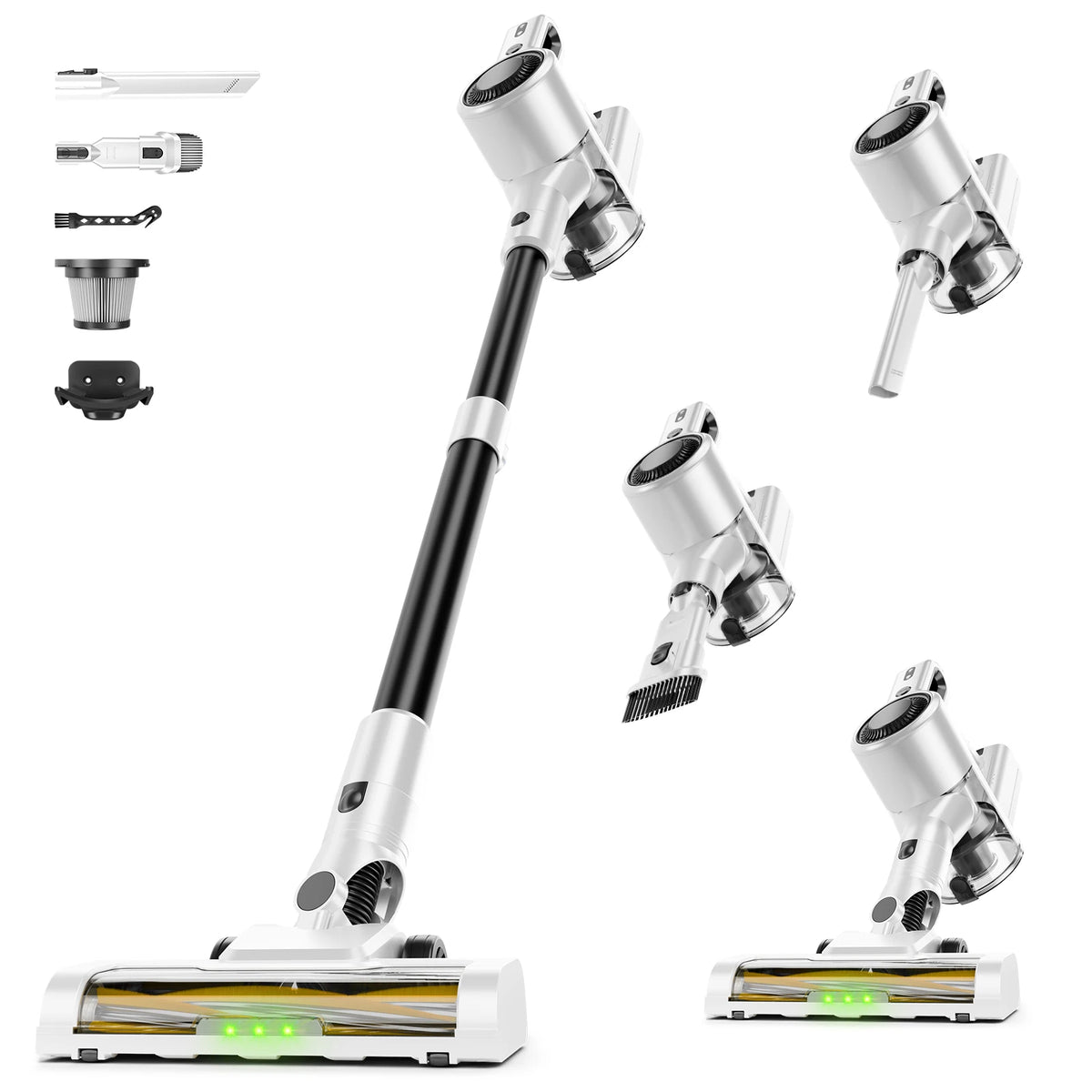 Honki 78KPa Powerful Cordless Vacuum Cleaner LED Display 45Mins Self Standing Stick Vacuum 1.5L Large Dust Cup for Pet Hair Carpet Floor
