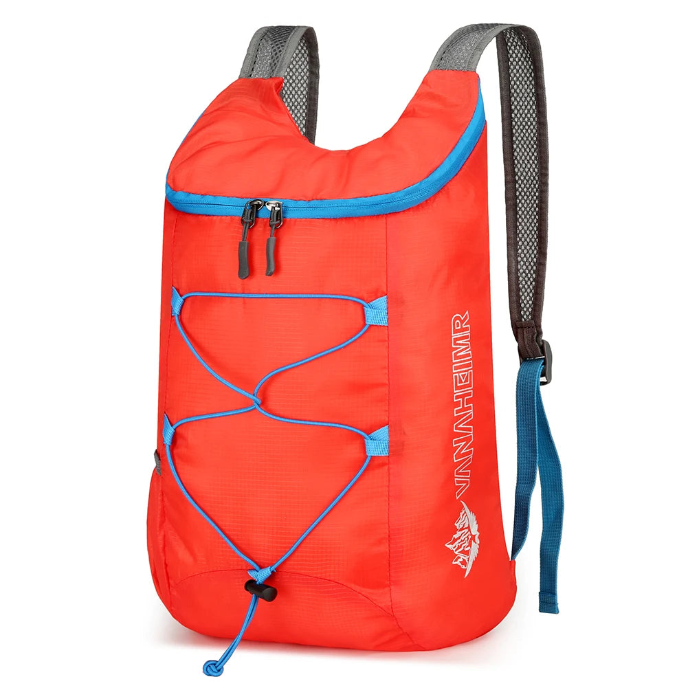 10L Mountaineering Bag Splashproof Folding Outdoor Climbing Cycling Travel Knapsack Ultralight Hiking Daypack Travel Daypack Bag