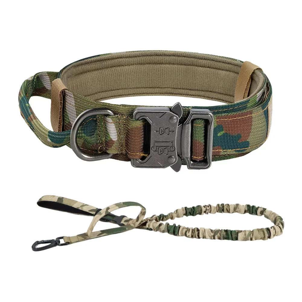 Dog Training Collar Adjustable Tactical Dog Collar And Leash Set Control Handle Pet Lead Collar For Small Big Dogs