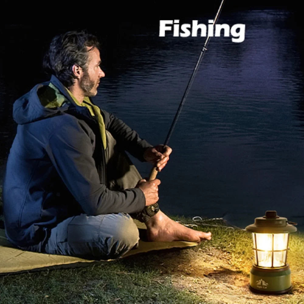 Night Cat LED Camping Lantern: Portable Outdoor Light for Camping Hiking Fishing Picnic Emergency 4xAA Battery Powered (Not Included)
