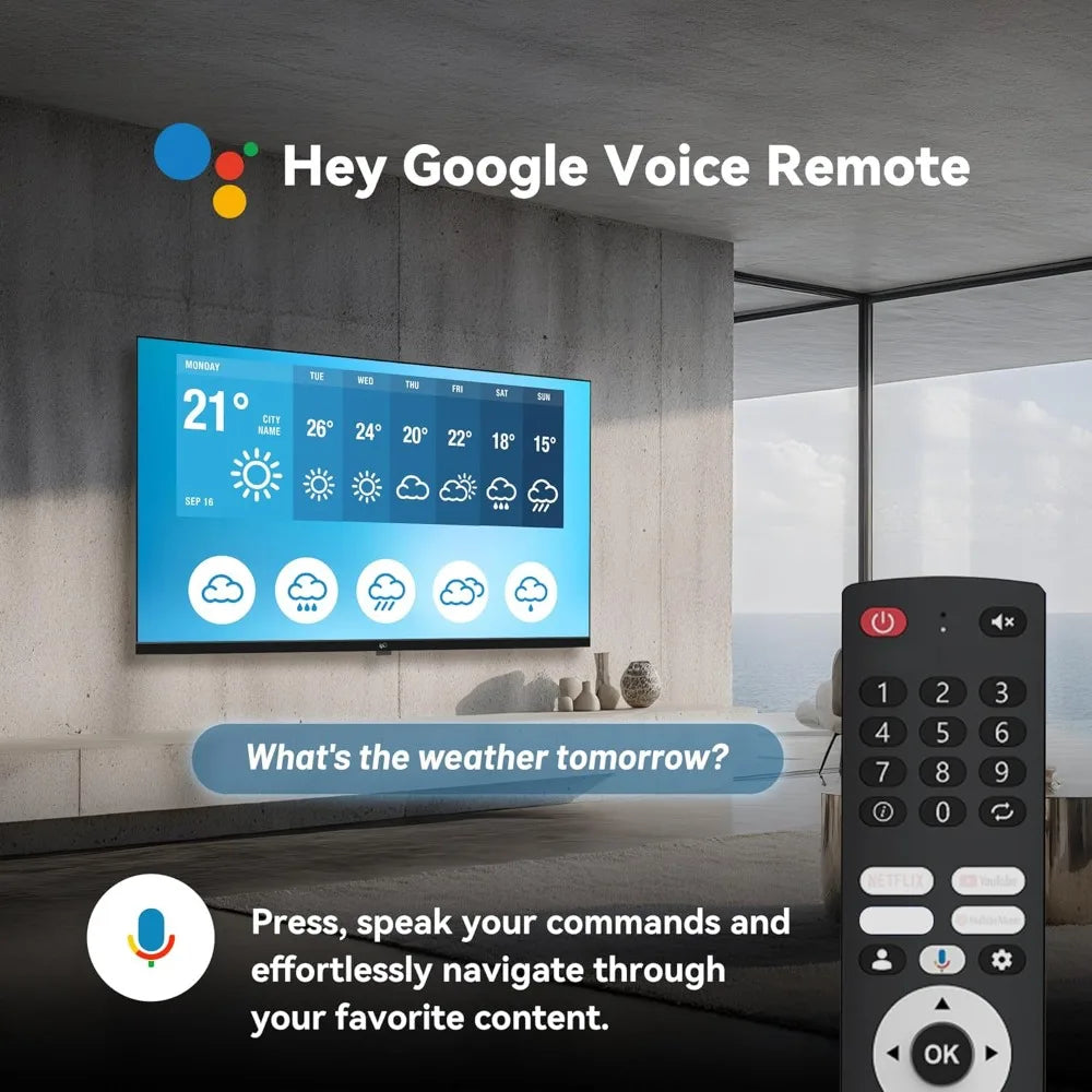 FPD 43-inch Smart TV Google TV 1080p Full HD with Google Play and Chromecast Built-in, HDR 10