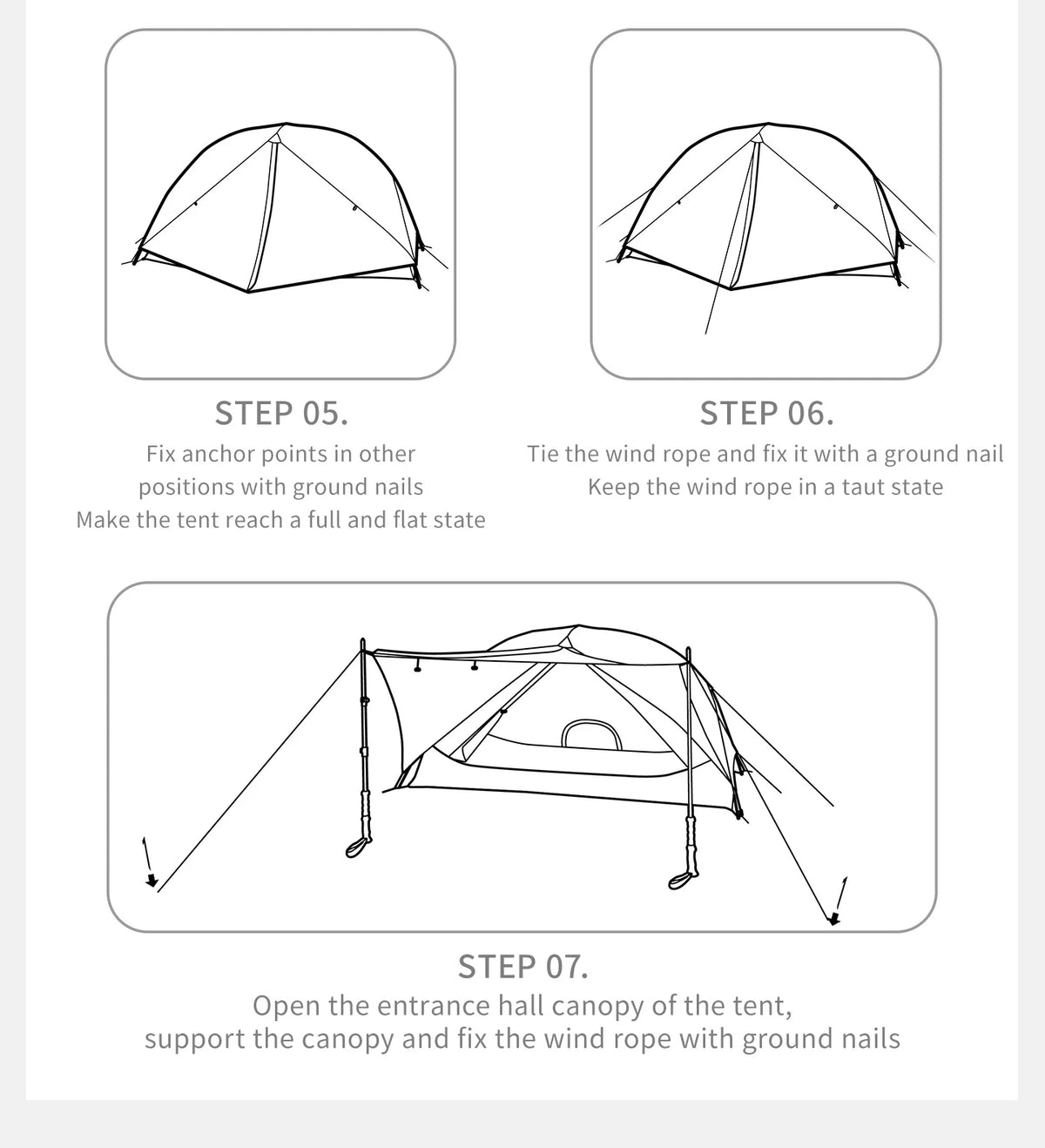 Naturehike Mongar PRO Ultralight 1/2/3 Person Tent Camping Outdoor Waterproof 20D Nylon Backpacking Travel Cycling Tent