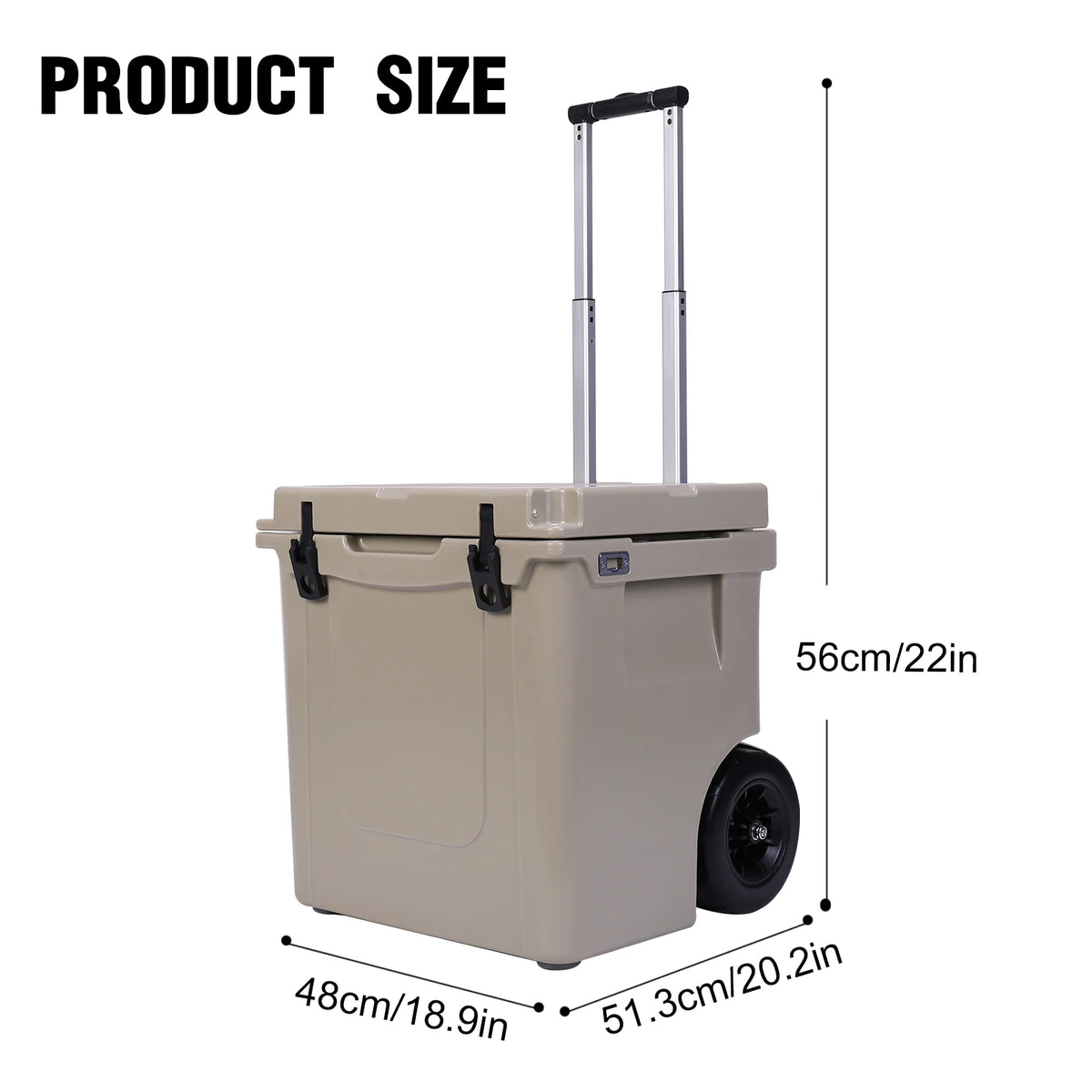 5L Insulated Insulated Hard Shell Ice Chest with Wheels and Handle Heavy Duty Hard Coolers for The Beach Camping Picnics & More