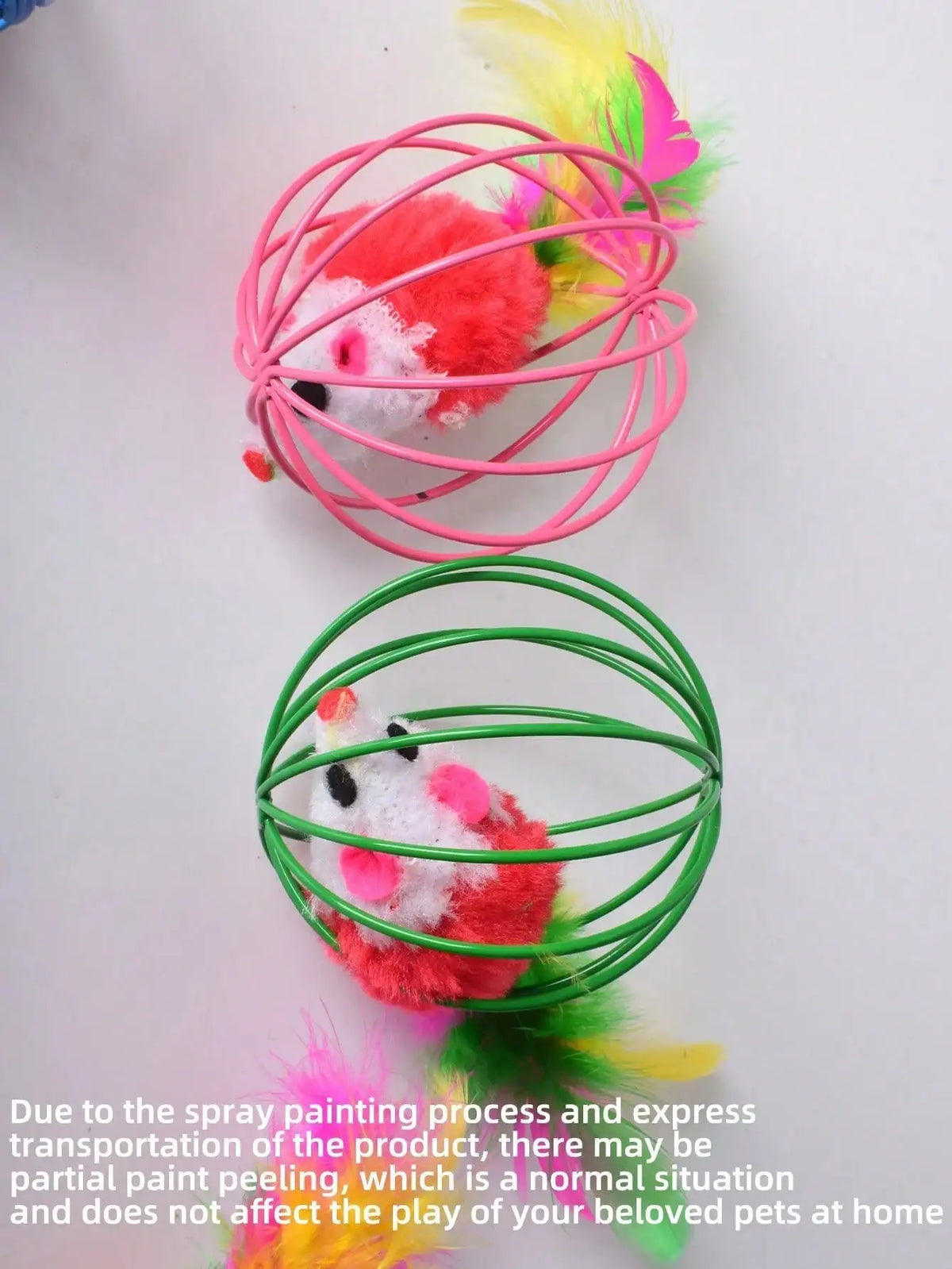 Colorful Caged Mice Relieve Boredom Fun And Fun Toy Set - Keep Your Cat Entertained With Interactive Rolling Balls & Mouse Toys