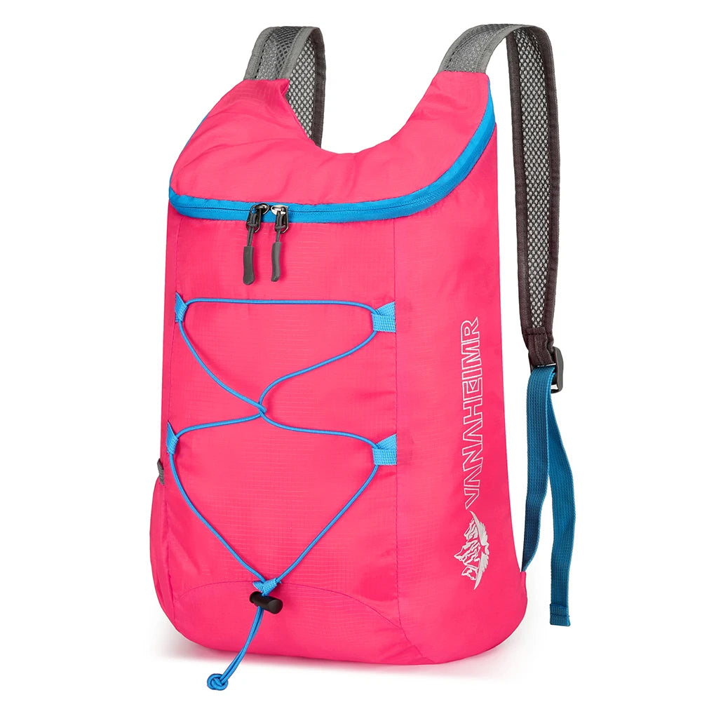 10L Mountaineering Bag Splashproof Folding Outdoor Climbing Cycling Travel Knapsack Ultralight Hiking Daypack Travel Daypack Bag