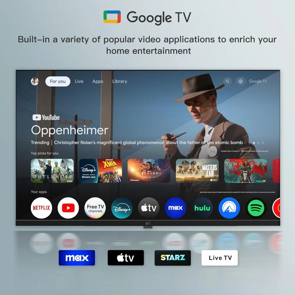 FPD 40-inch Smart TV, 1080p Full HD Google TV with Google Play Built-in Google Cast