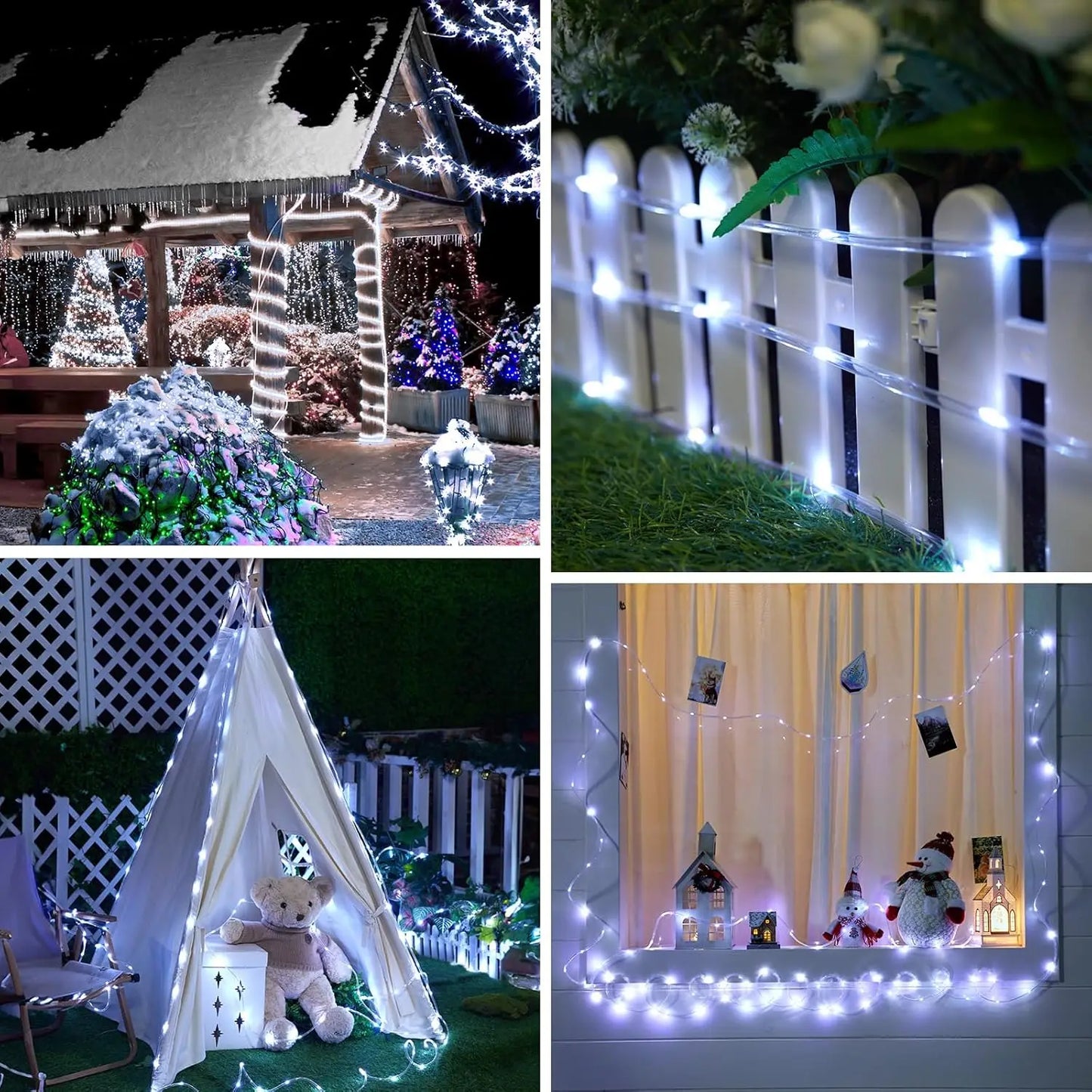 Solar light string, 100/200/300 LED solar outdoor light string, 10 modes of waterproof solar fairy tube lights, suitable for garden, Christmas decoration, swimming pool, terrace, party, wedding, camping, RV, fence decoration