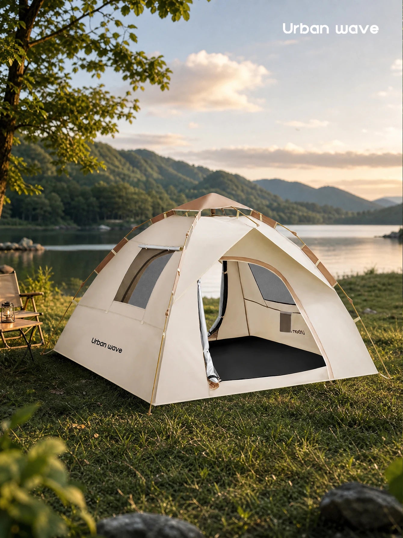 Automatic Pop-up Camping Tent, Windproof, Sunproof, and Waterproof, Suitable for Park Camping Trips, Wilderness Hiking and Adventure, Beach Family Vacations, Portable and Foldable, the Perfect Holiday Gift.