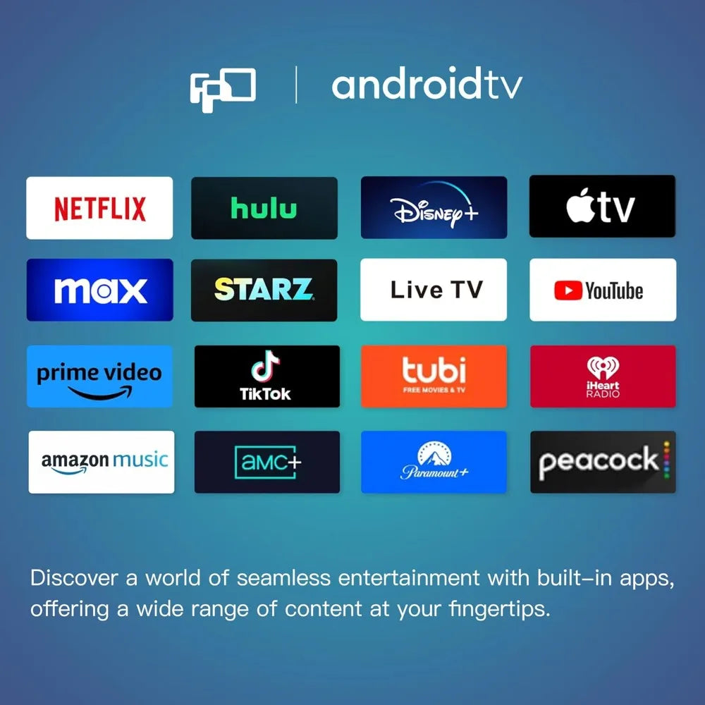 FPD 32 Inch Smart TV, HD Android TV with HDR 10, Google Play & Cast, WiFi Television for Streaming Live