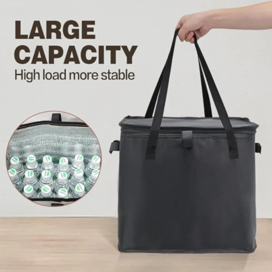 Cooler Bag WheeledLarge Insulated Rolling Cooler Collapsible Leakproof Portable Hard Framed Ice Packs for Camping Picnic Beach