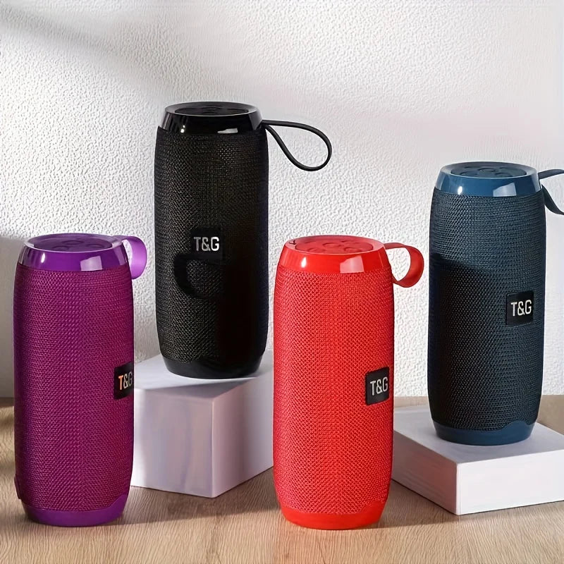 TG new outdoor wireless speaker, music box, portable strap, stereo sound effect, built-in microphone, TWS, USB-C, suitable for camping, swimming pool, beach, garden