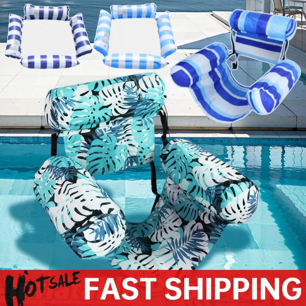 PVC Inflatable Pool Float Lounger Chair Swimming Pool Floating Water Hammock Summer Inflatable Sea Mattress Water Play Equipment