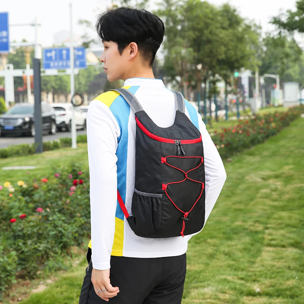 10L Mountaineering Bag Splashproof Folding Outdoor Climbing Cycling Travel Knapsack Ultralight Hiking Daypack Travel Daypack Bag