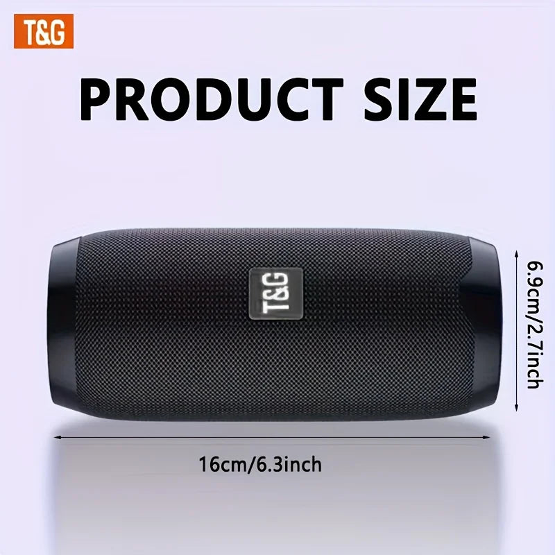 TG new outdoor wireless speaker, music box, portable strap, stereo sound effect, built-in microphone, TWS, USB-C, suitable for camping, swimming pool, beach, garden