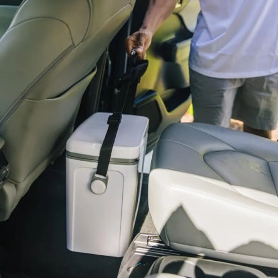 16 Qt Road Trip Cooler, Hard Insulated Portable with Strap and Handle for Outdoor, Beach, Picnic, Camping, Sports, Travel