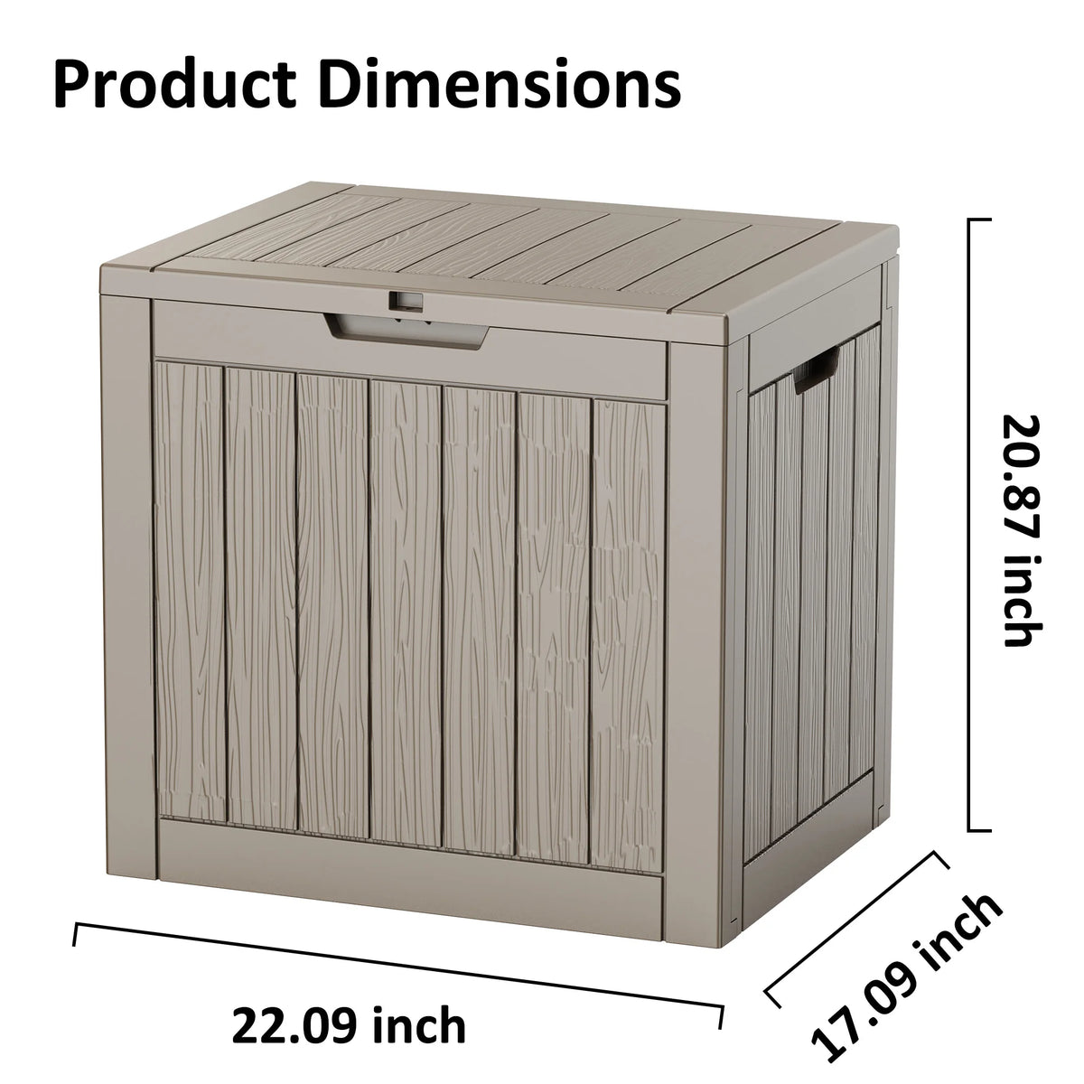 30 Gallon Resin Outdoor Deck Box Waterproof UV Protection Lockable Patio Balcony Storage Box for Garden Tools Pool Toys Cushions Gray
