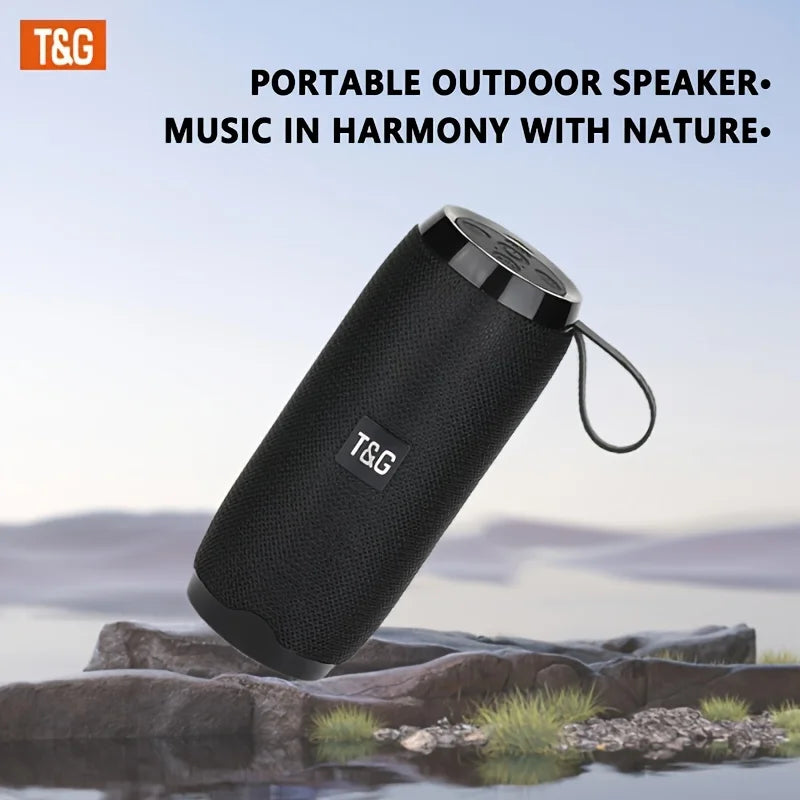 TG new outdoor wireless speaker, music box, portable strap, stereo sound effect, built-in microphone, TWS, USB-C, suitable for camping, swimming pool, beach, garden