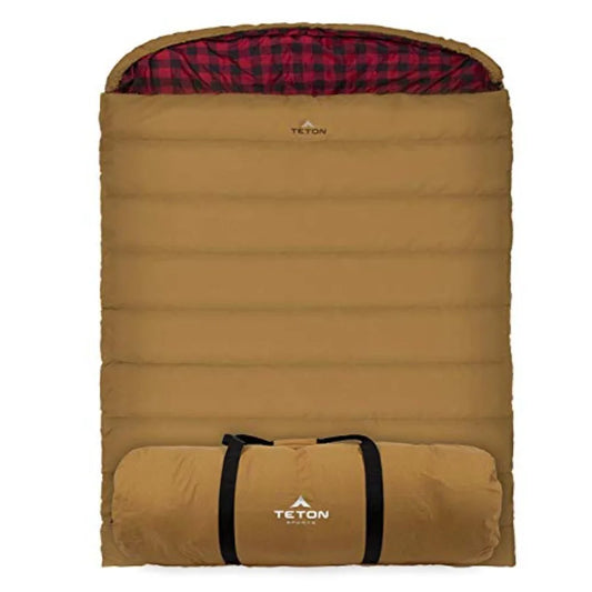 Teton Mammoth Queen Size Double Sleeping Bag- A Warm Bag The Whole Family can Enjoy Great for Camping Hunting and Base Camp. Co