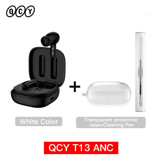 QCY T13 ANC Wireless Earphones Bluetooth 5.3 TWS ANC Noise Cancellation Headphone 4 Mics ENC Headset In-Ear Handfree Earbuds