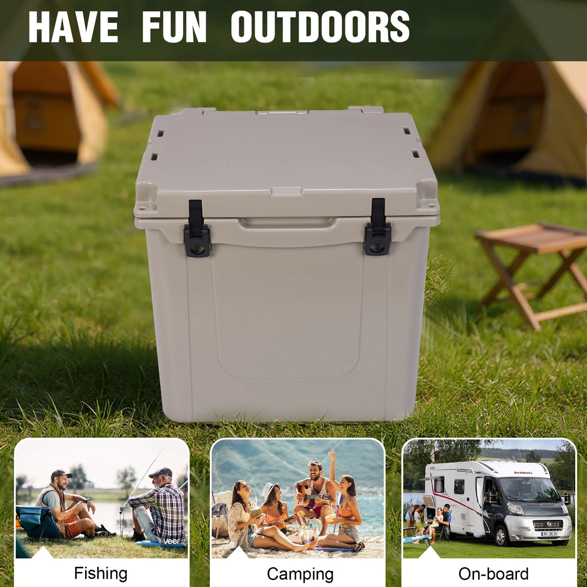 5L Insulated Insulated Hard Shell Ice Chest with Wheels and Handle Heavy Duty Hard Coolers for The Beach Camping Picnics & More