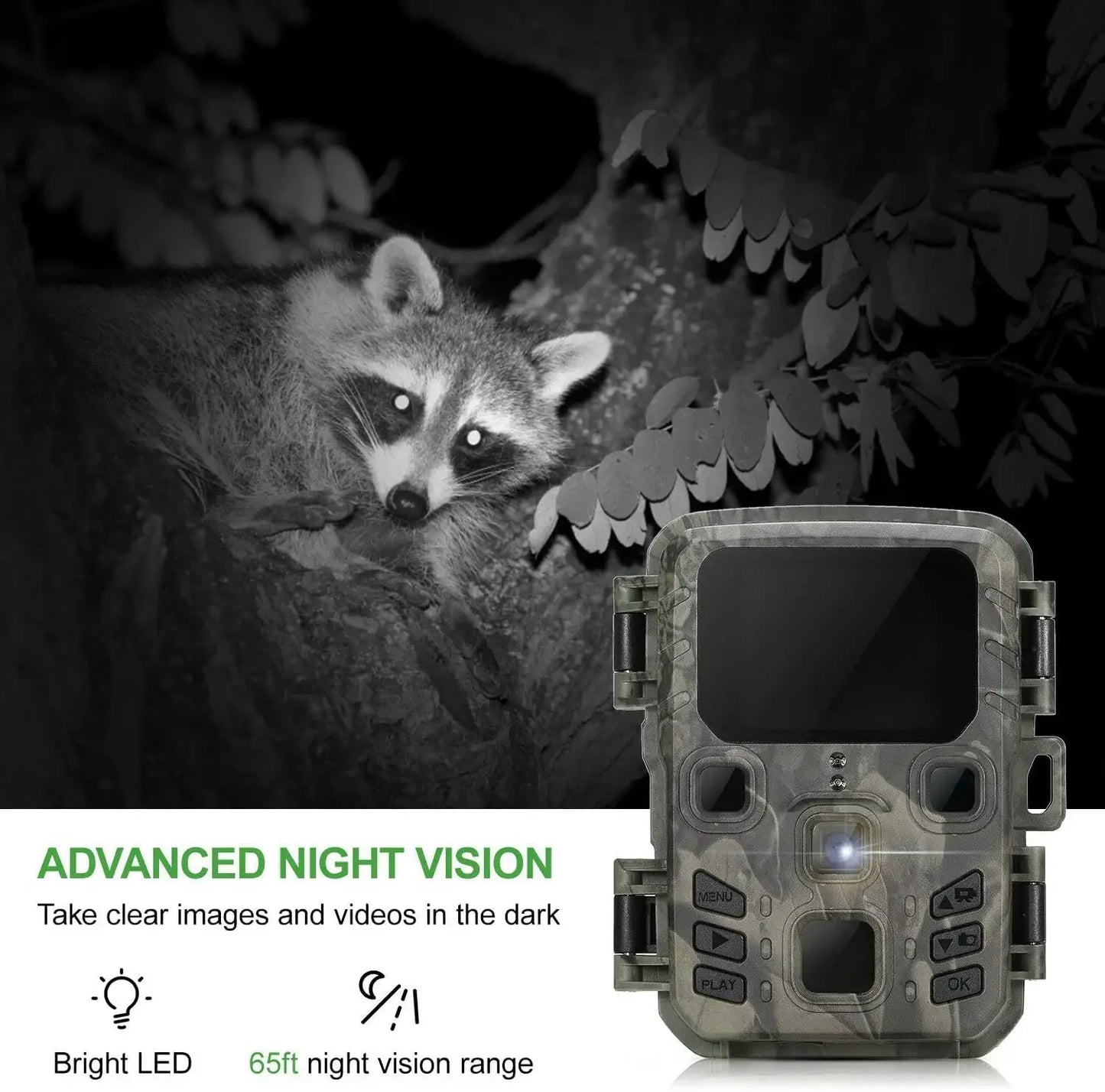 Suntek Mini301 Trail Hunting Camera 24MP 1080P Full HD Video 0.3s Fast Trigger 22PCS 850nm IR LEDs Night Vision IP65 Waterproof Wildlife Scouting Monitor Camera