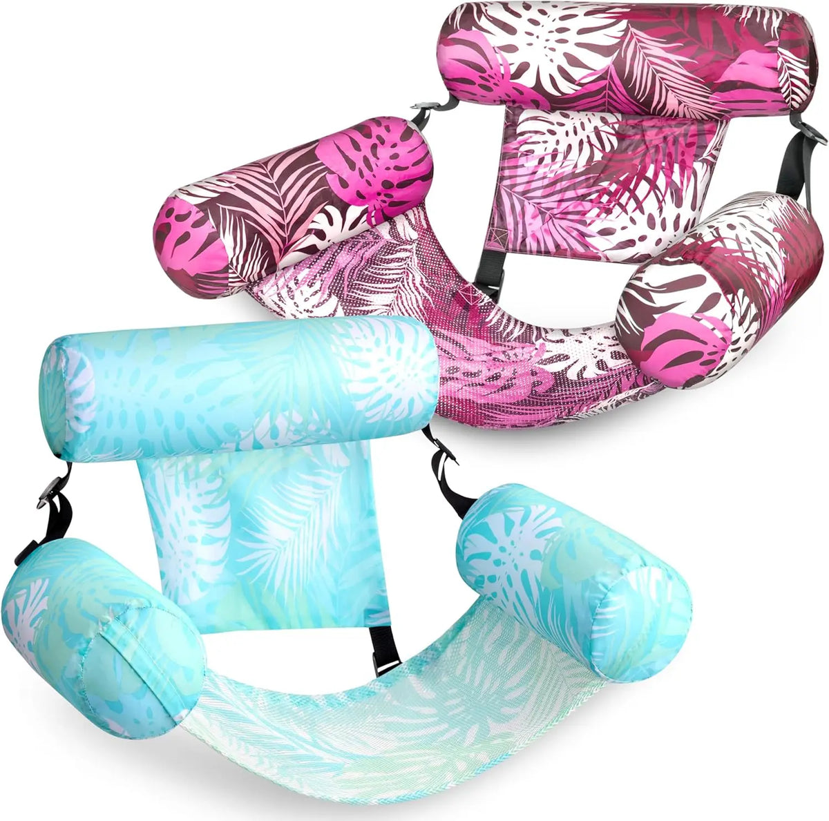 JOYFY 1/2 Pack Inflatable Pool Chair Leaf Floating Lounger Adult Pool Float Water Floating Chair for Summer Party Beach Lake