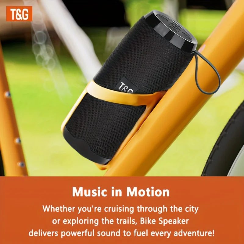 TG new outdoor wireless speaker, music box, portable strap, stereo sound effect, built-in microphone, TWS, USB-C, suitable for camping, swimming pool, beach, garden