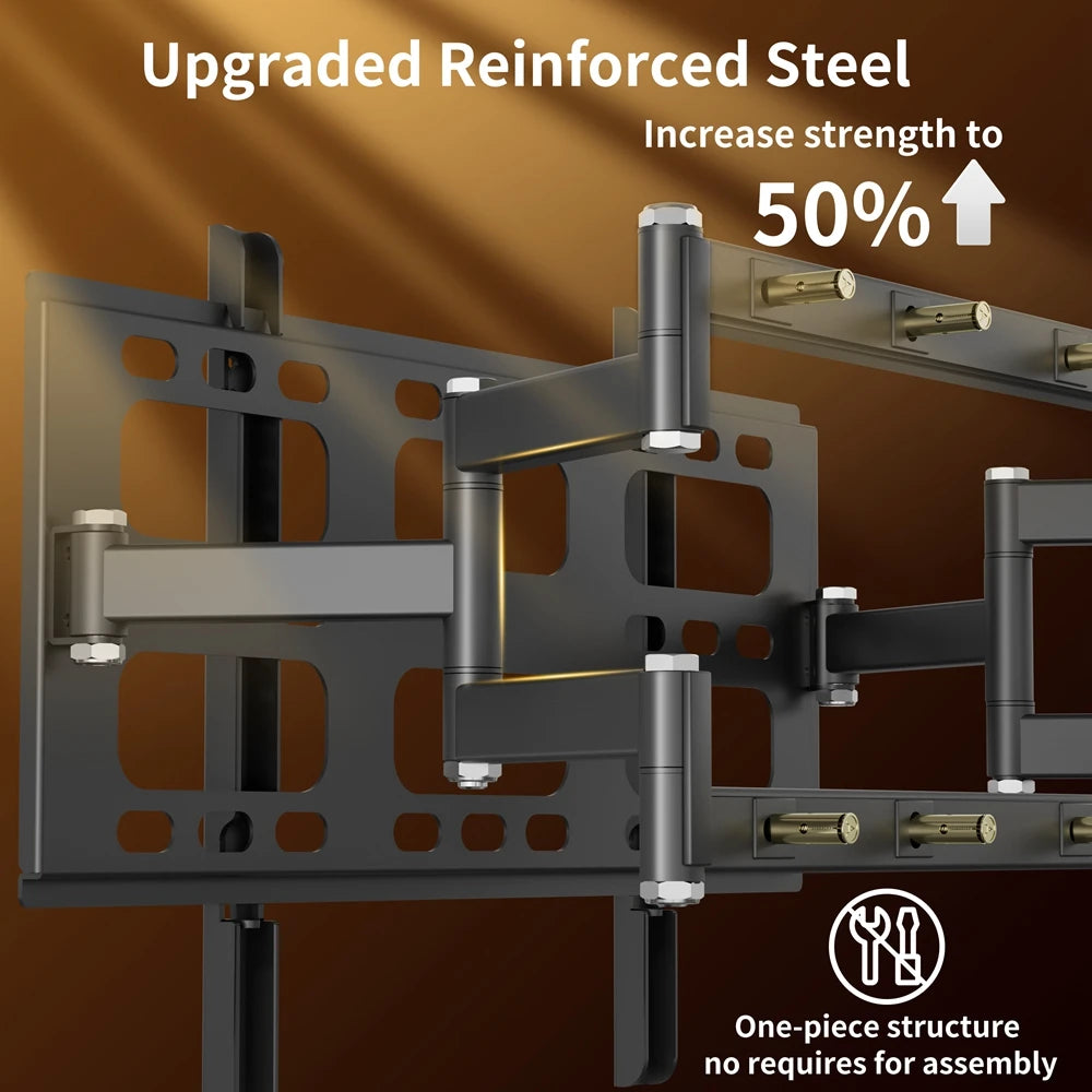 Full Motion Swivel TV Wall Mount Bracket for 40-85 Inches with Articulating Dual Arm