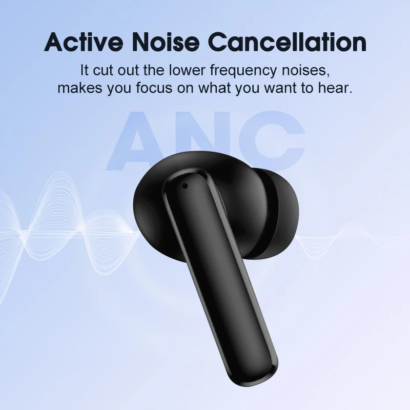 QCY T13 ANC Wireless Earphones Bluetooth 5.3 TWS ANC Noise Cancellation Headphone 4 Mics ENC Headset In-Ear Handfree Earbuds