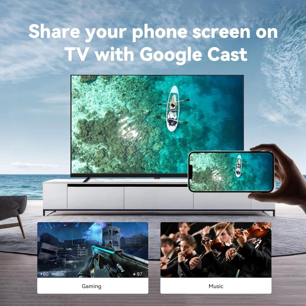 FPD 40-inch Smart TV, 1080p Full HD Google TV with Google Play Built-in Google Cast