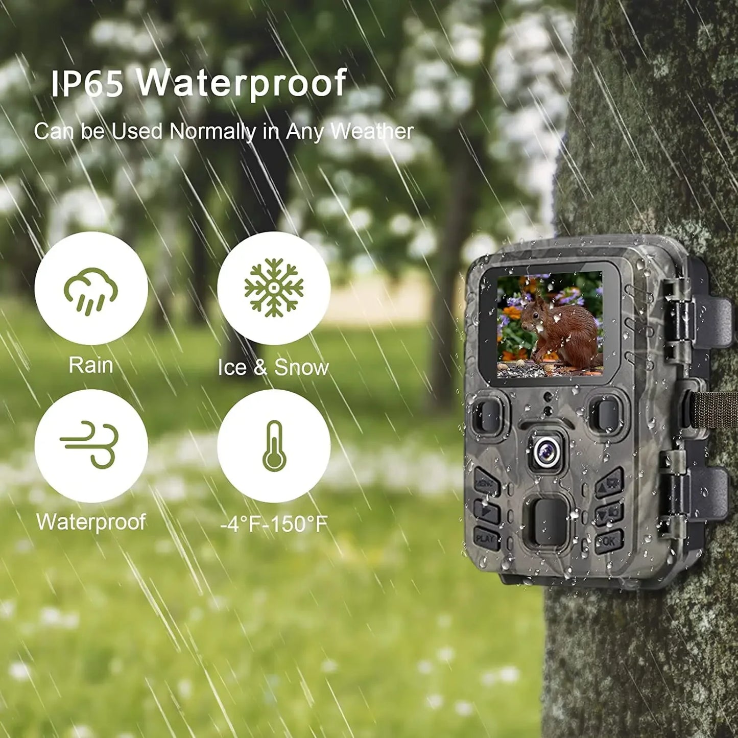 Suntek Mini301 Trail Hunting Camera 24MP 1080P Full HD Video 0.3s Fast Trigger 22PCS 850nm IR LEDs Night Vision IP65 Waterproof Wildlife Scouting Monitor Camera