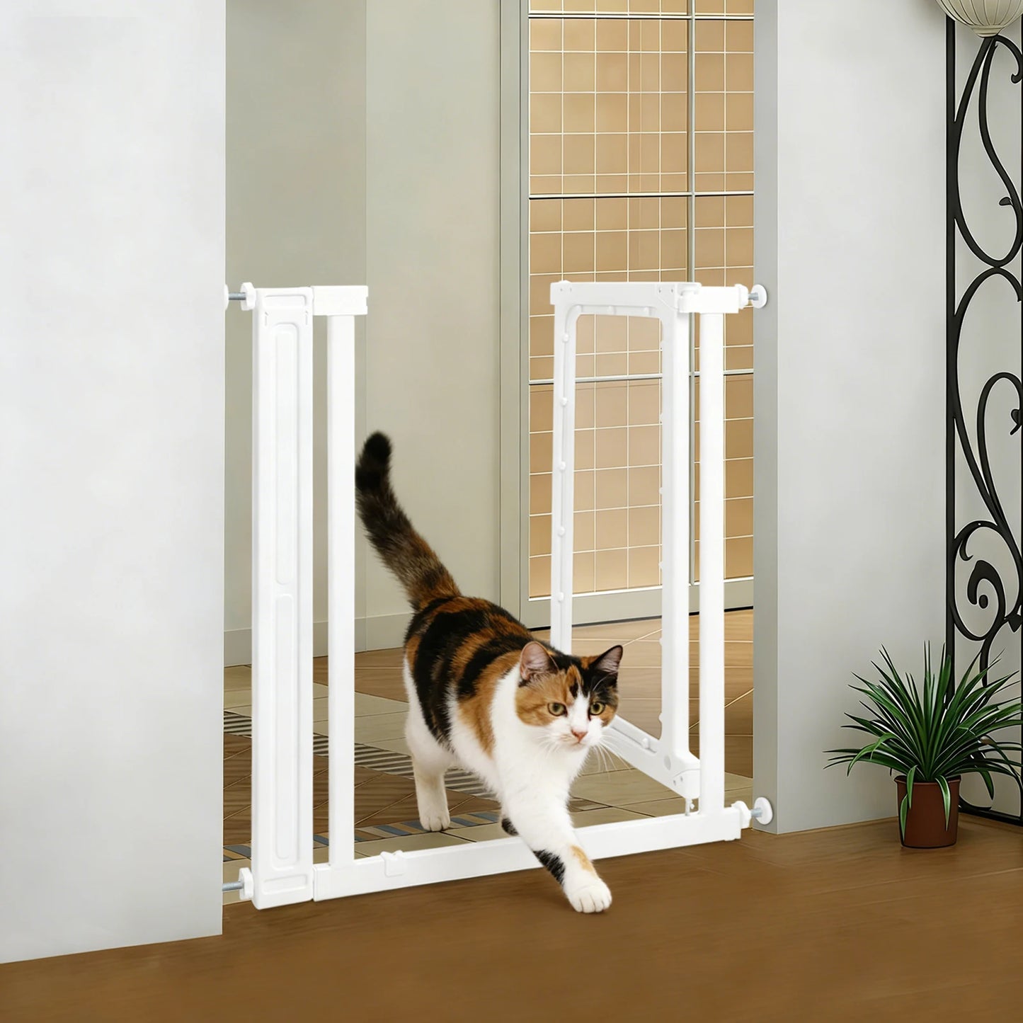 Pet Gate Applicable Width Range 69.5–84 cm, Safe Pet Gate, Clear Pet Gate