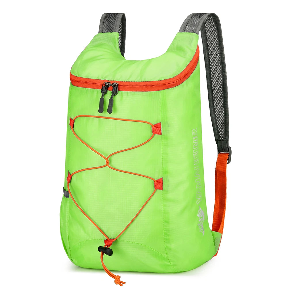 10L Mountaineering Bag Splashproof Folding Outdoor Climbing Cycling Travel Knapsack Ultralight Hiking Daypack Travel Daypack Bag